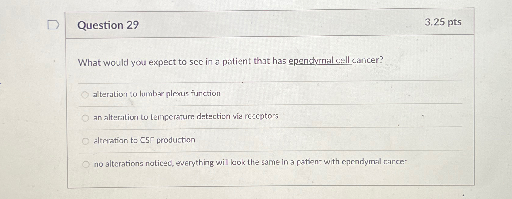 Solved Question 293.25ptsWhat would you expect to see in a | Chegg.com