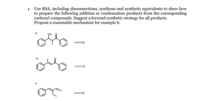 Solved 1. Use RSA, Including Disconnections, Synthons And | Chegg.com