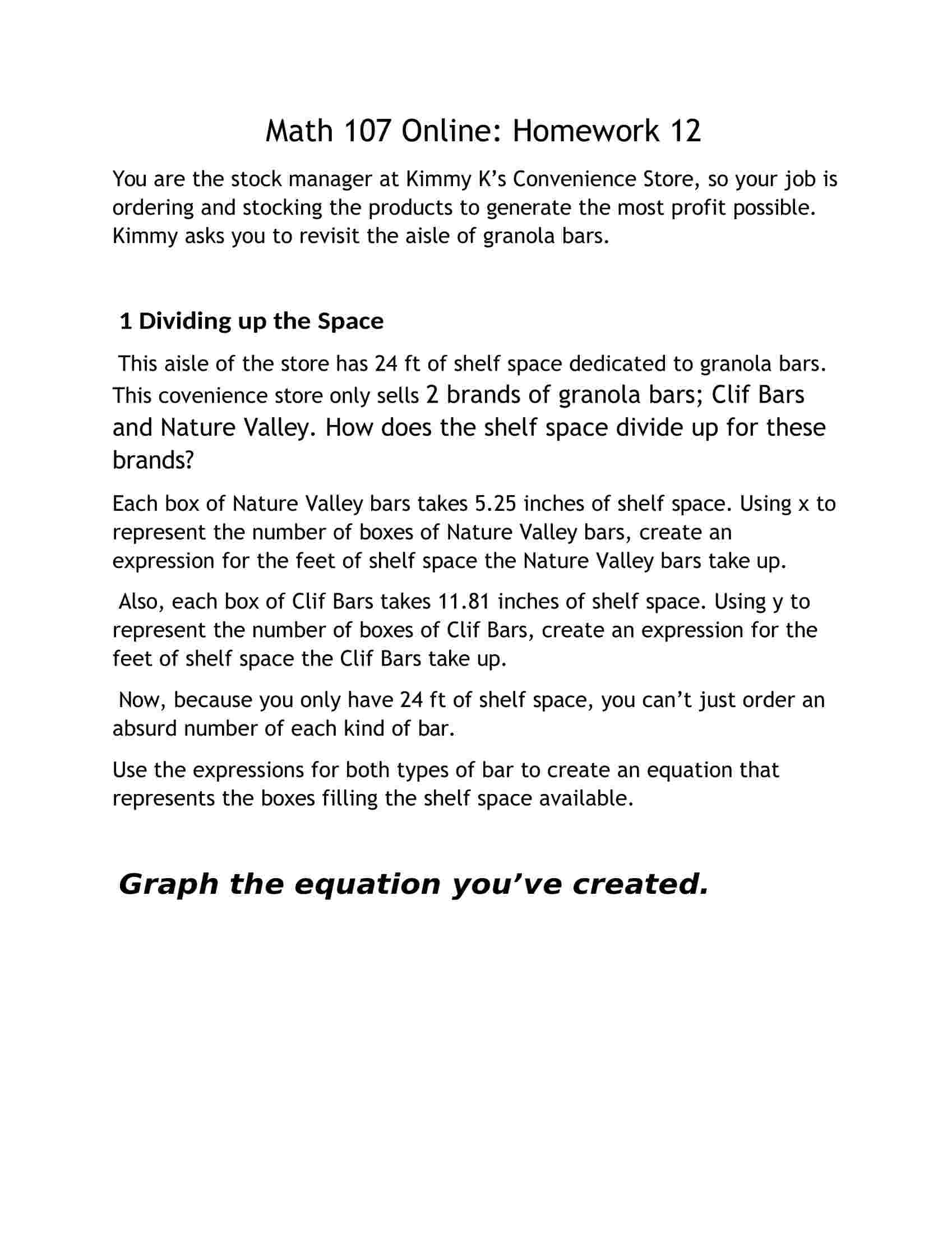 Solved Math 107 ﻿Online: Example Exam 3You are the stock | Chegg.com