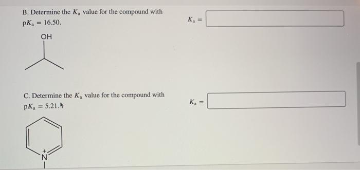 Solved What is the K, value for each of the compounds? | Chegg.com