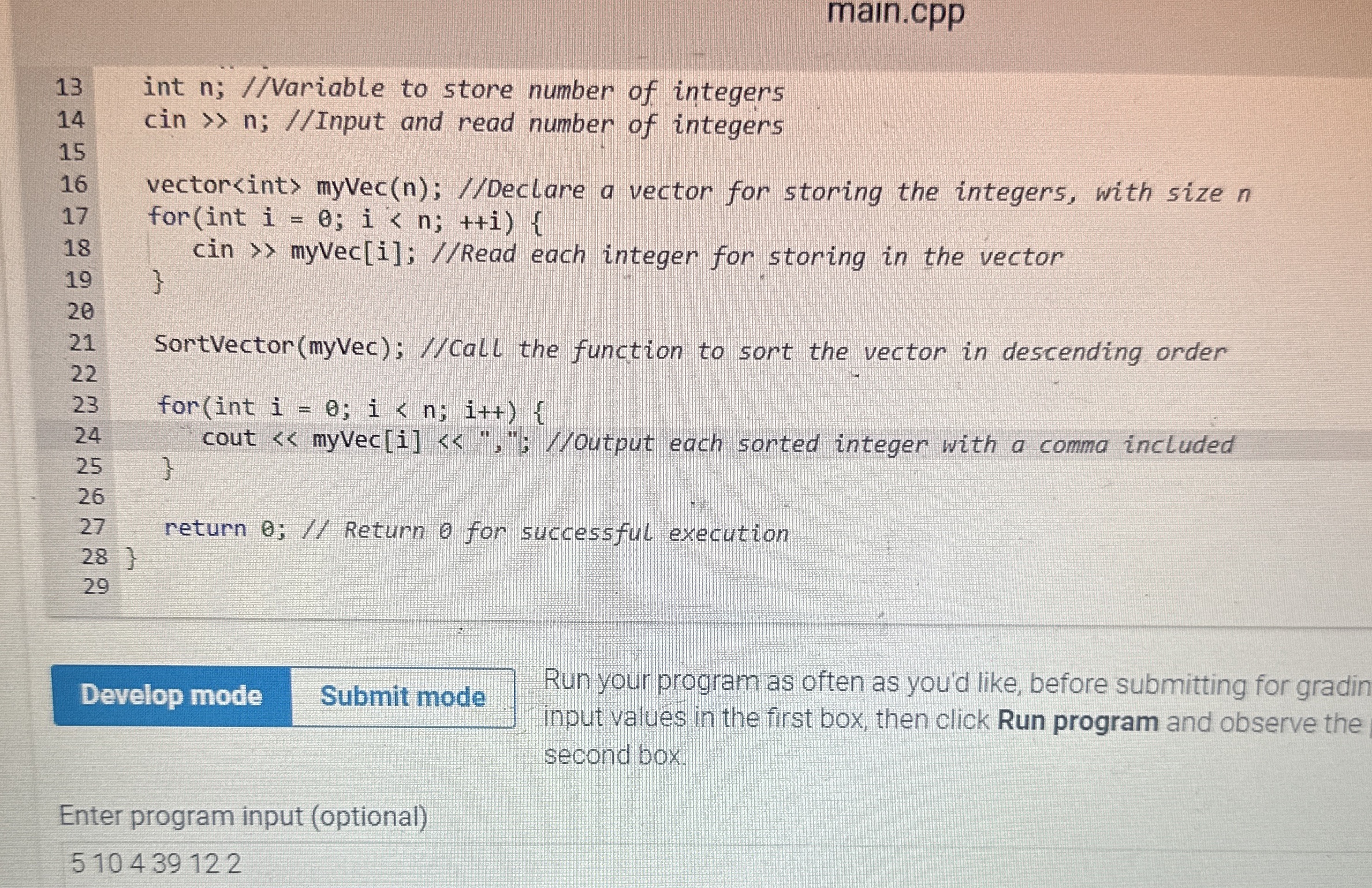 Solved int n; //Variable to store number of integerscin | Chegg.com