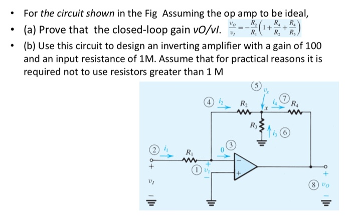 Solved . . For the circuit shown in the Fig Assuming the op | Chegg.com