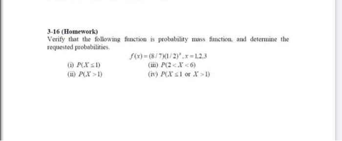 Solved 3-16 (Homework) Verify that the following function is | Chegg.com