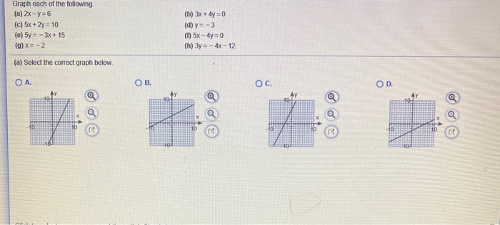 Solved Graph Each Of The Following A 2x Y 6 C 5x 2y Chegg Com