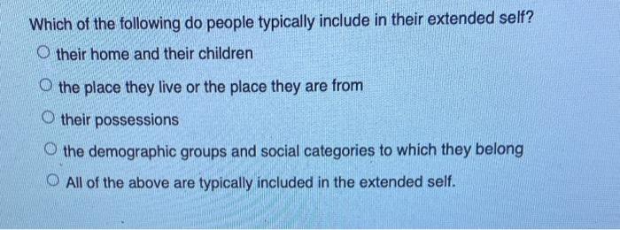 Solved Which of the following do people typically include in | Chegg.com
