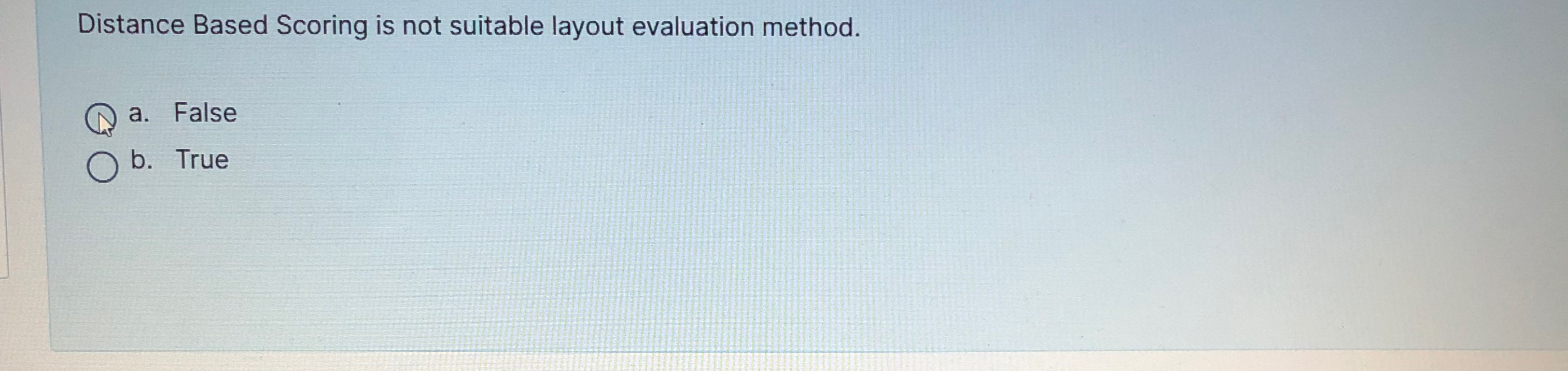 Solved Distance Based Scoring is not suitable layout | Chegg.com