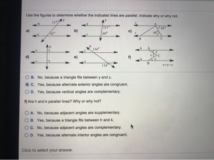 Solved Use the figures to determine whether the indicated | Chegg.com
