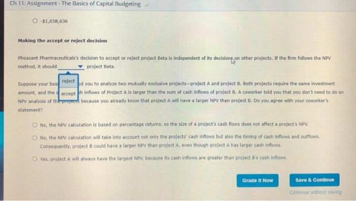 Solved Ch 11: Assignment - The Basics of Capital Budgeting | Chegg.com