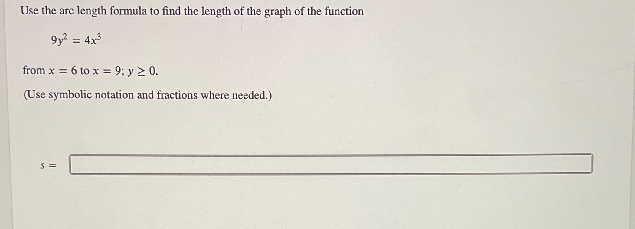 Solved Use the arc length formula to find the length of the | Chegg.com
