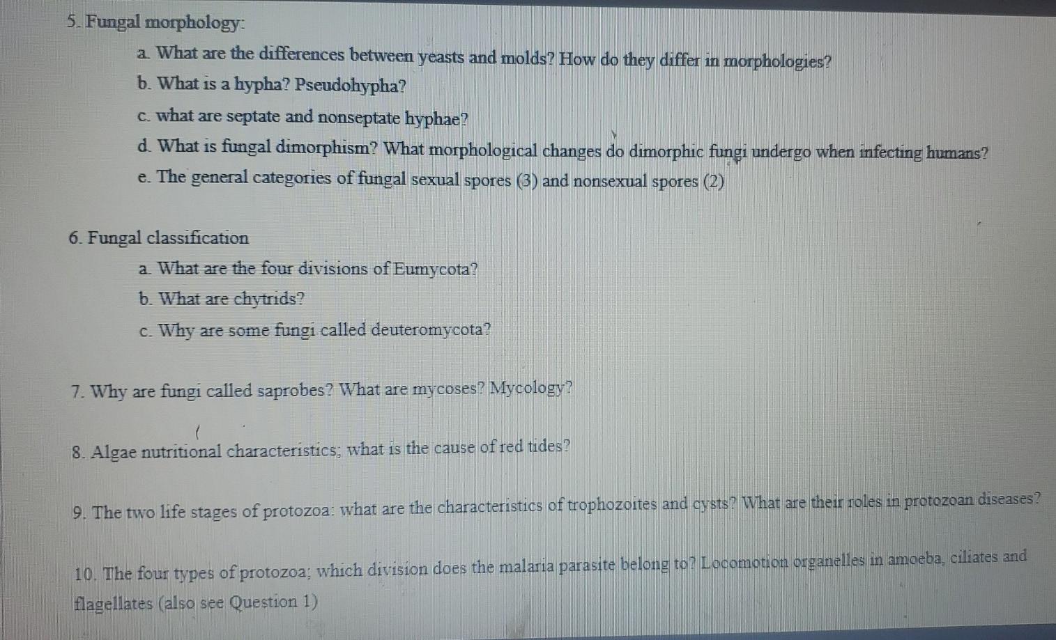 Solved CH5 Study Guide 1. Functions of eukaryotic flagella | Chegg.com