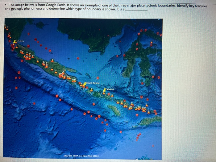 Solved 1. The image below is from Google Earth. It shows an