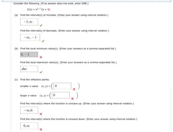 Solved Consider The Following. (If An Answer Does Not Exist, | Chegg.com