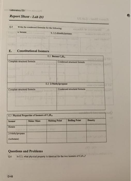 Solved Laboratory D3 Report Sheet - Lab D3 0.3 Write the | Chegg.com