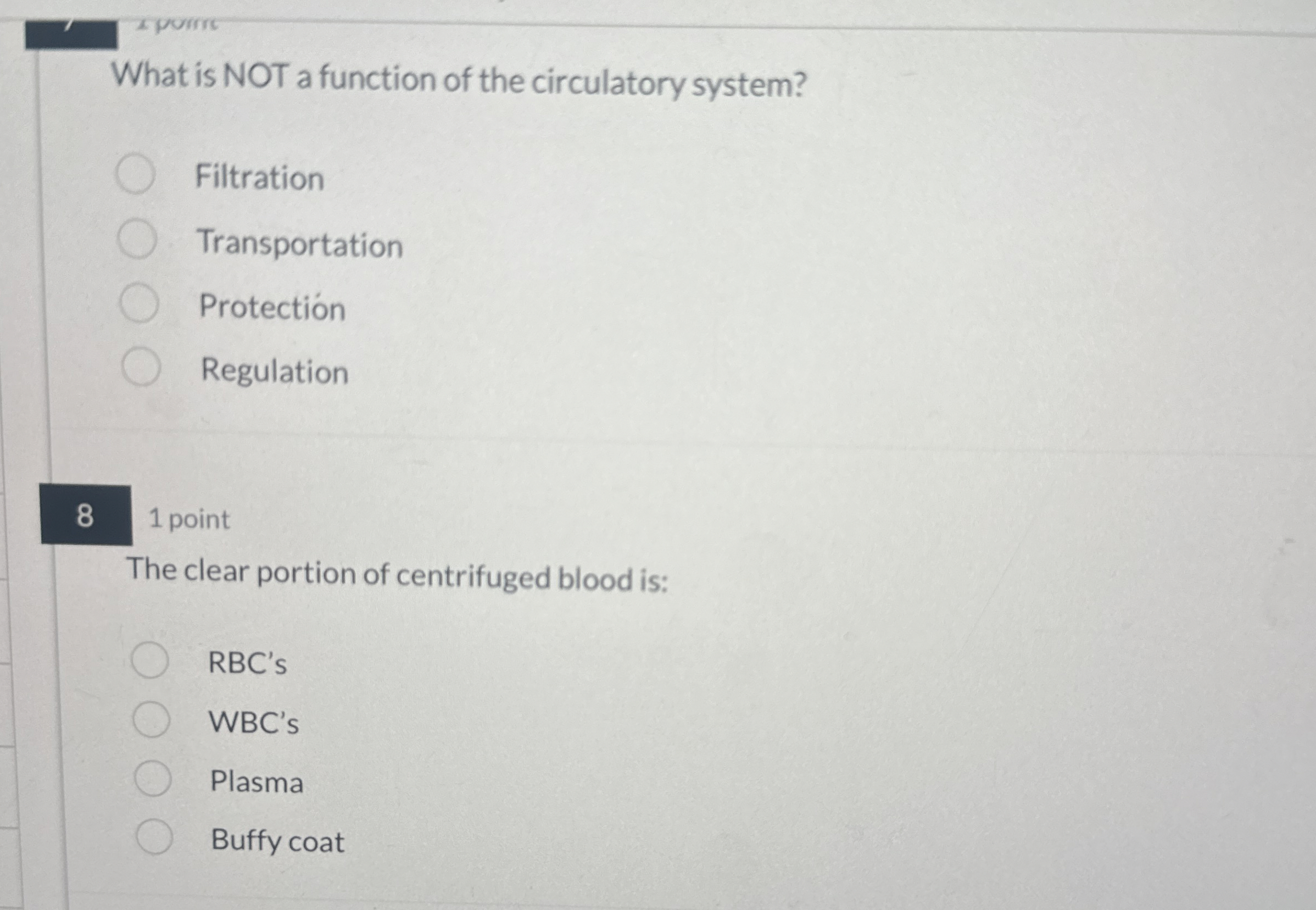 Solved What is NOT a function of the circulatory