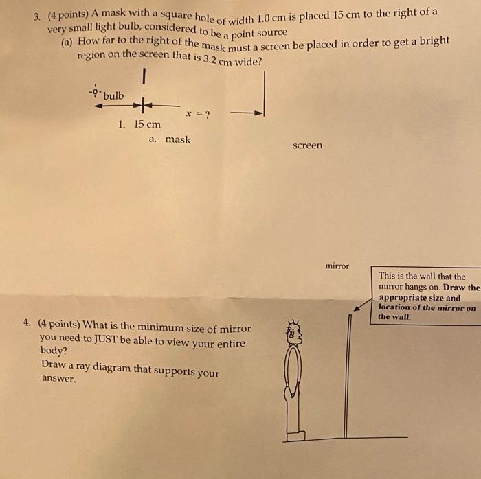 Solved 16. (10 points) Performed at a station with laser | Chegg.com
