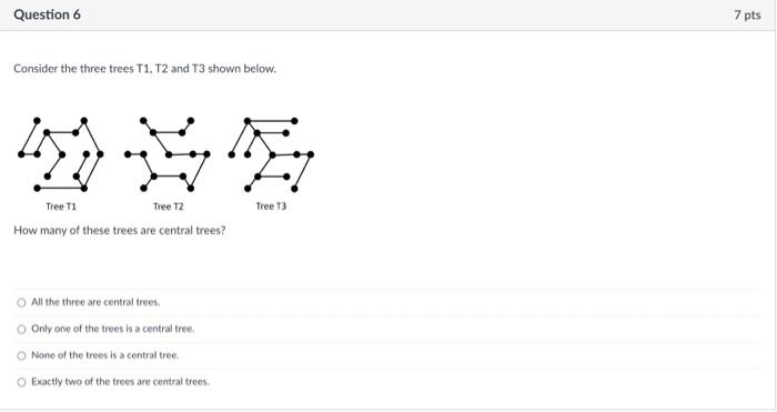 Solved Consider the three trees T1, T2 and T3 shown below. | Chegg.com