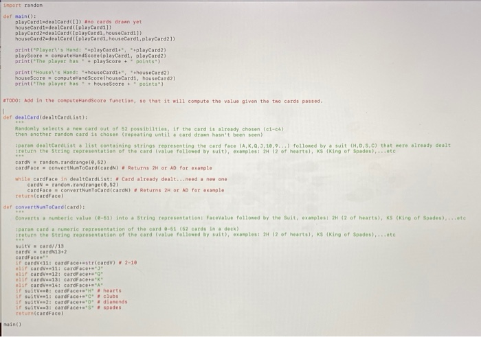Code with Python 3.7.4Use Given Code below.Add in the | Chegg.com