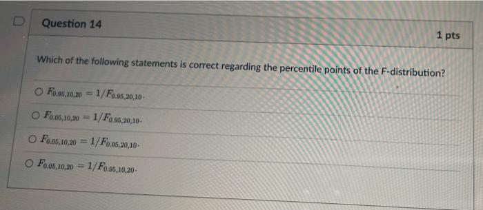 Solved D Question 14 1 pts Which of the following statements | Chegg.com