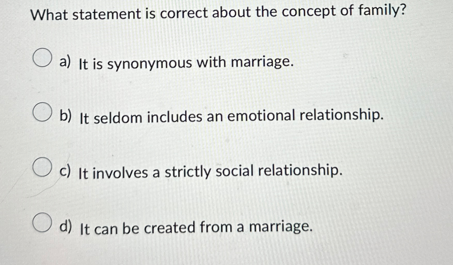 Solved What statement is correct about the concept of | Chegg.com