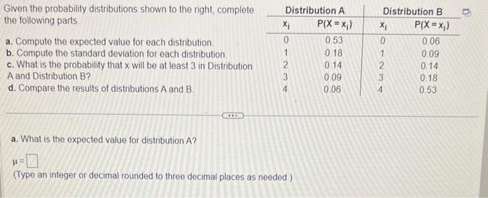 Solved Given The Probability Distributions Shown To The | Chegg.com