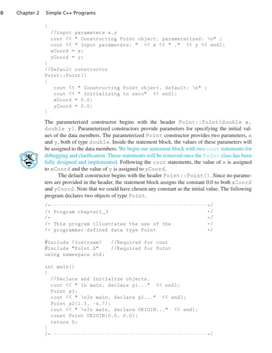 Solved Section 2.3 C++ Classes 49 Constructor Note that a | Chegg.com