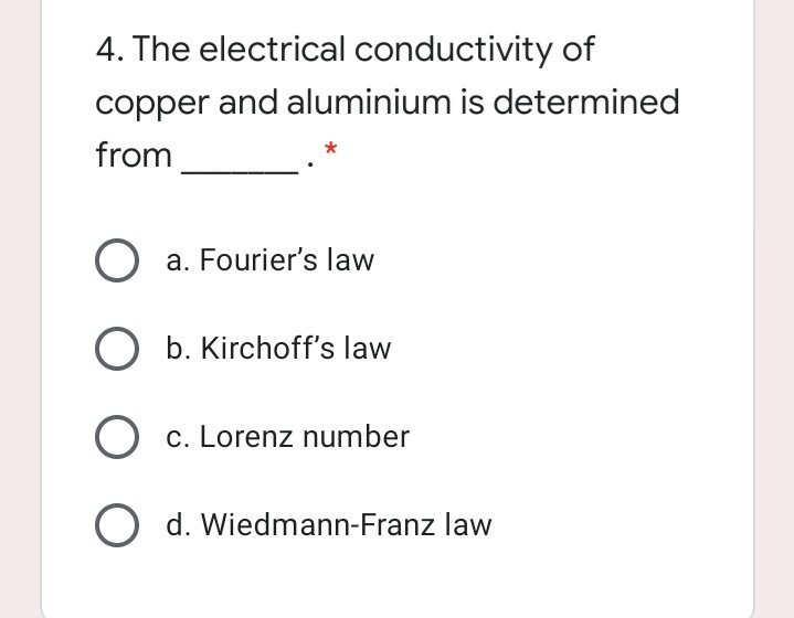Solved 4. The electrical conductivity of copper and | Chegg.com