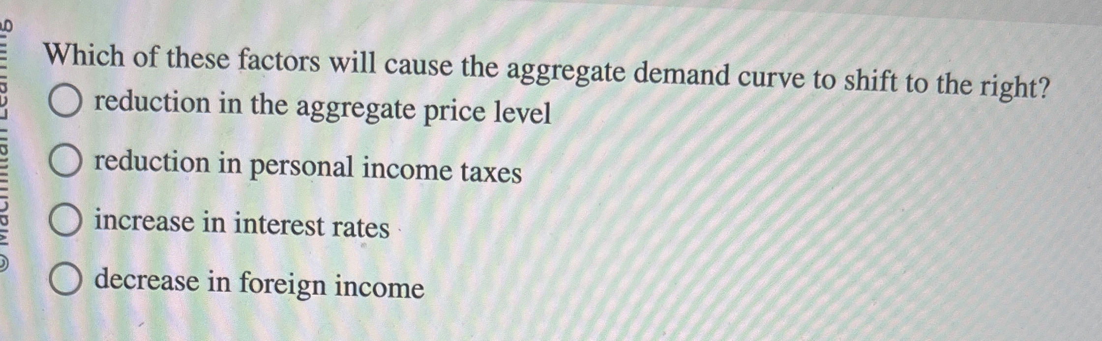 Solved Which of these factors will cause the aggregate | Chegg.com