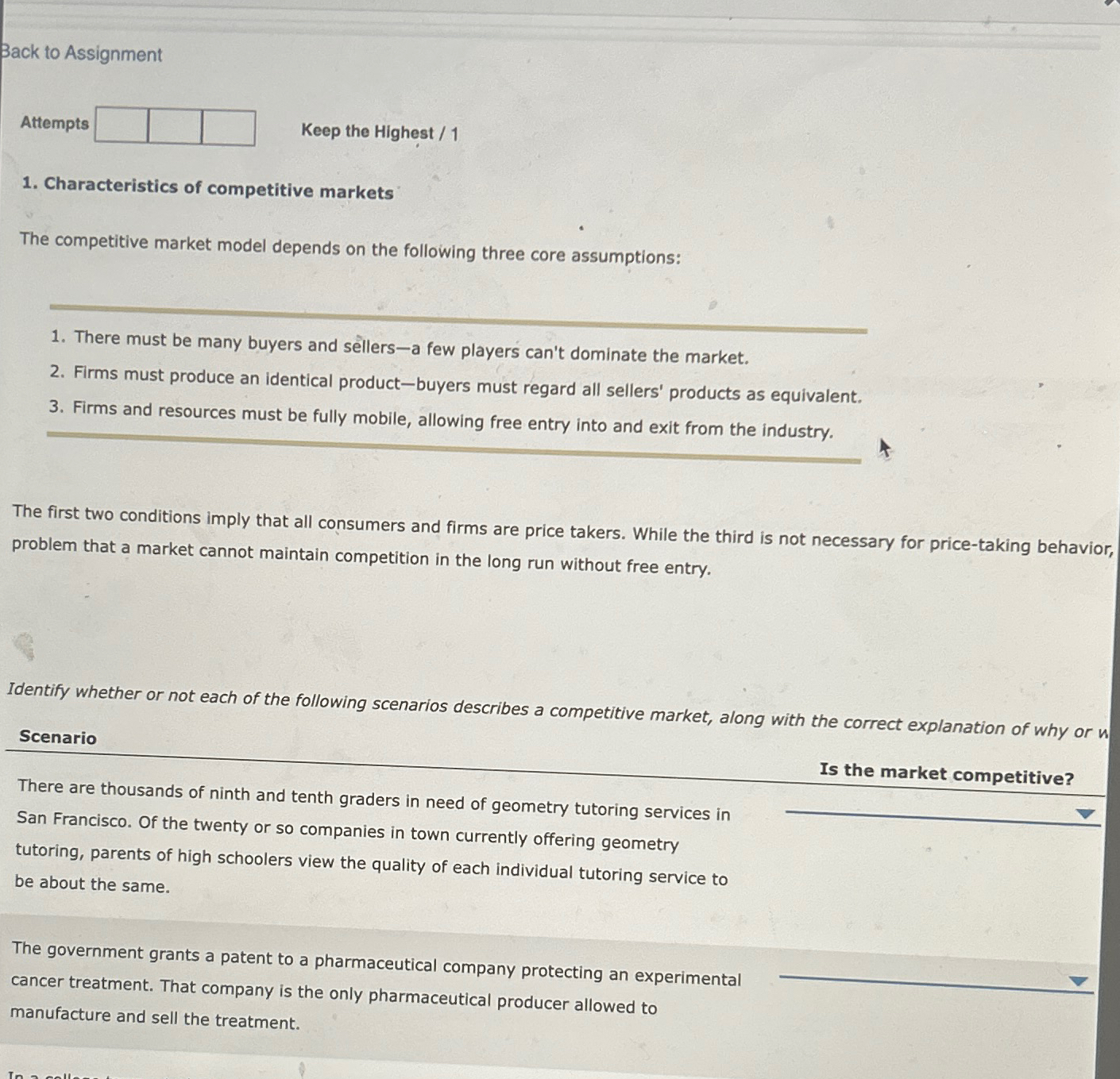 Solved Back To AssignmentAttempts ﻿Keep The Highest | Chegg.com