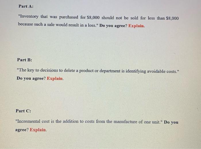 Solved Part A: "Inventory That Was Purchased For $8,000 | Chegg.com