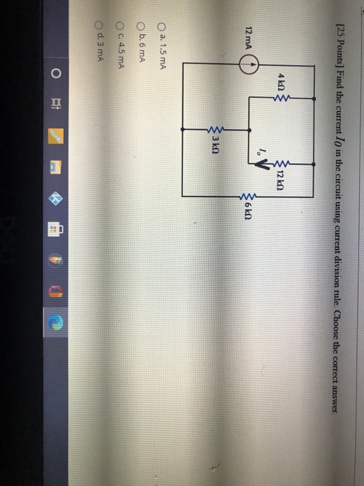 Solved [25 Points] Find the current Io in the circuit using | Chegg.com
