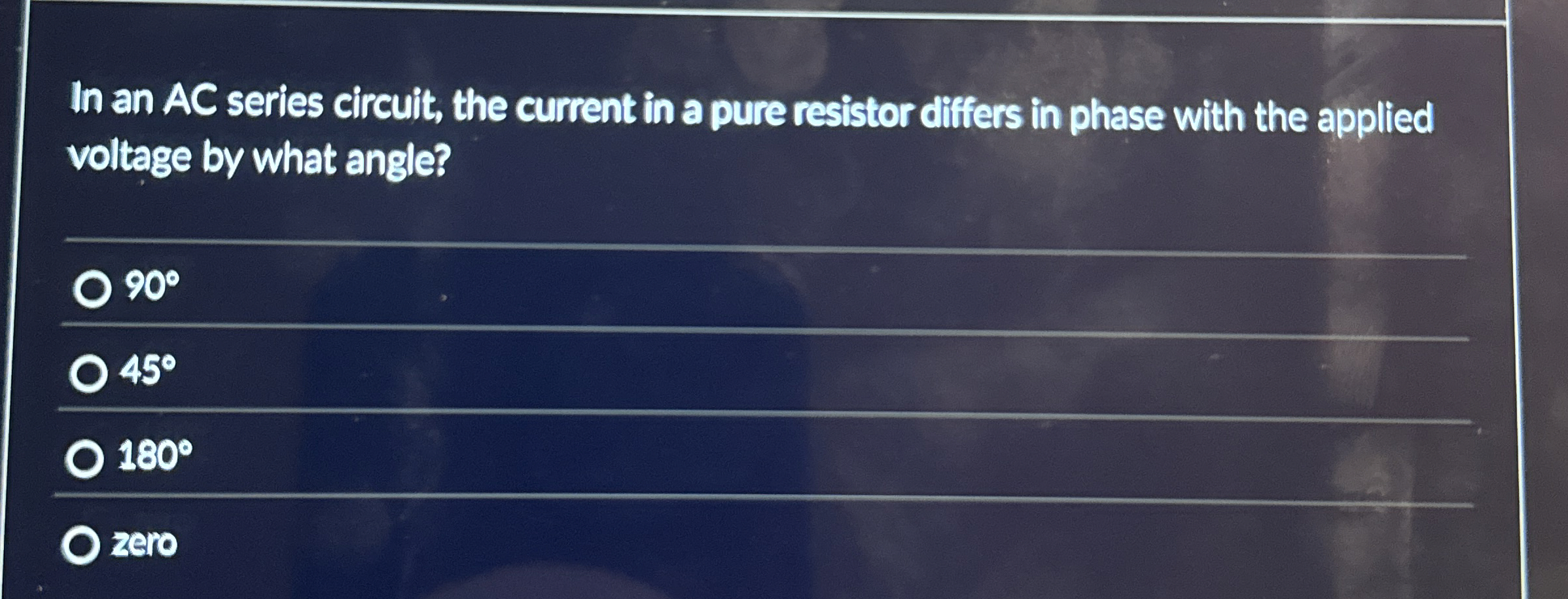 Solved In an AC series circuit, the current in a pure