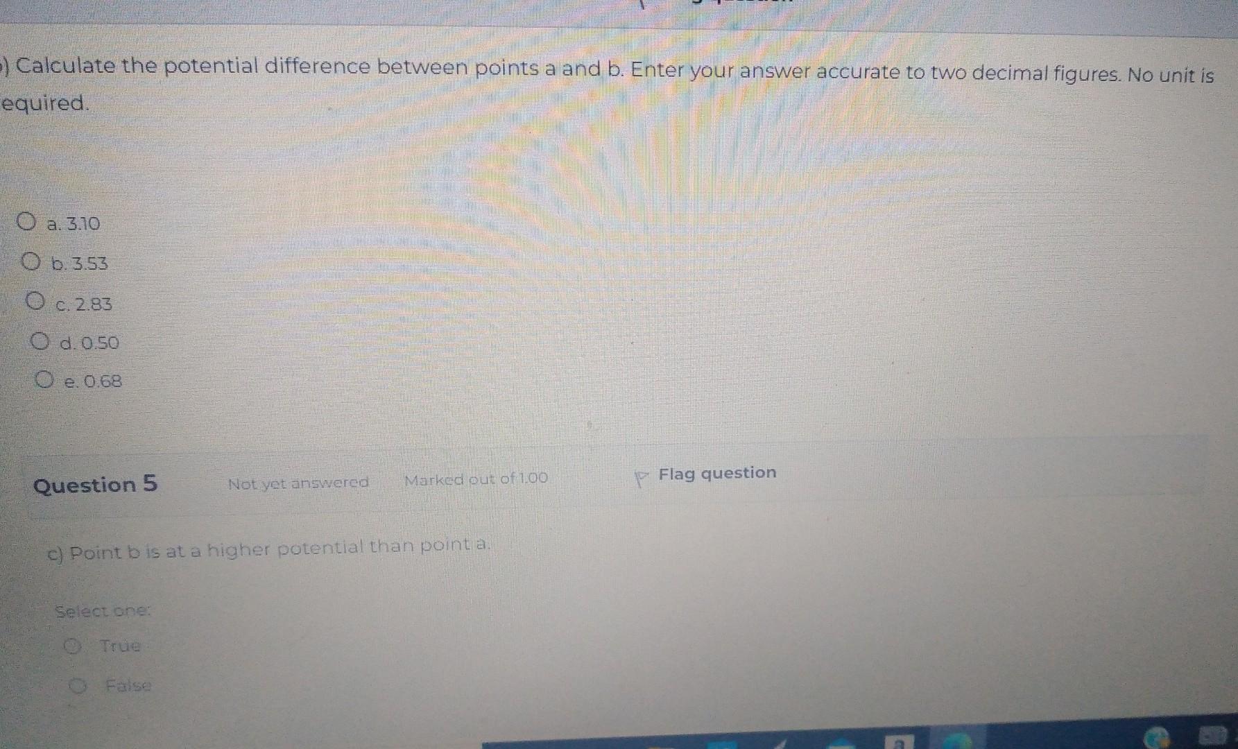 Solved B) Calculate The Potential Difference Between Points | Chegg.com