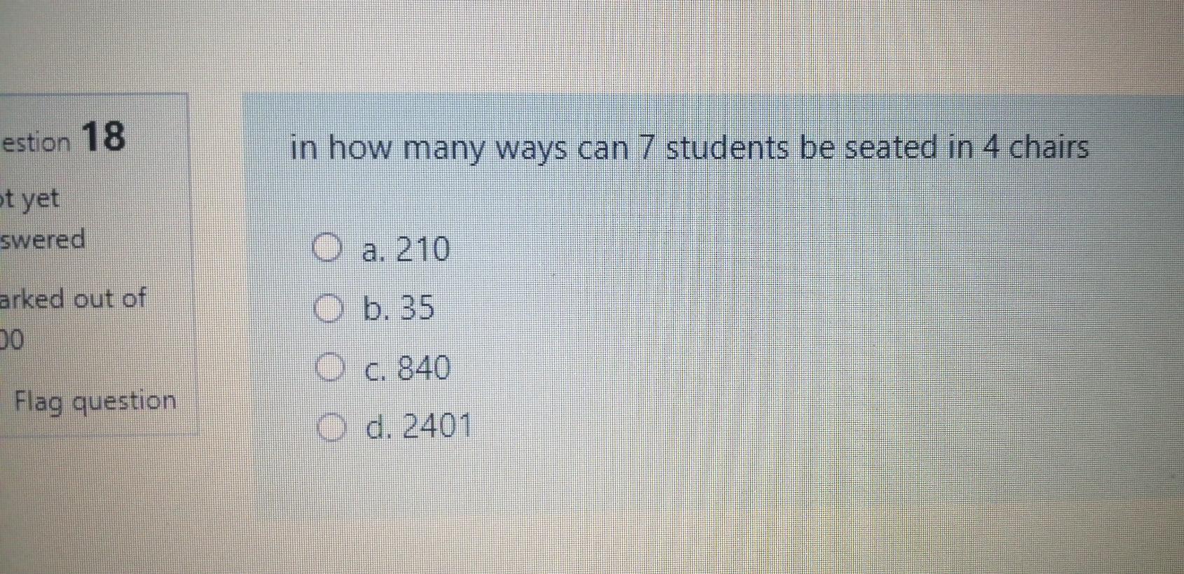 Solved estion 18 in how many ways can 7 students be seated