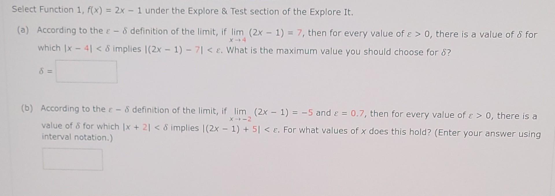 Solved YOU WILL LEARN ABOUT: How to use the epsilon-delta | Chegg.com