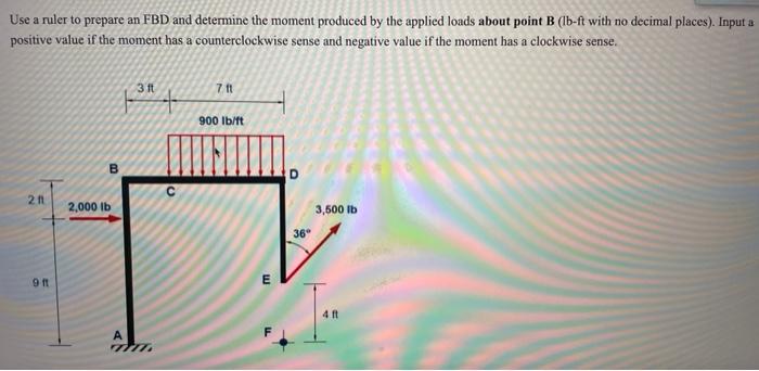 Solved Use a ruler to prepare an FBD and determine the | Chegg.com