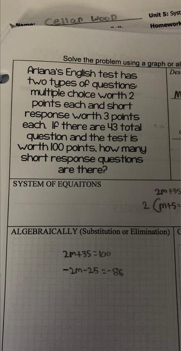 Solved could you please help me solve this problem by using | Chegg.com