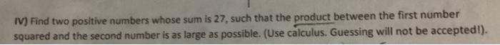 the product of two number is 27