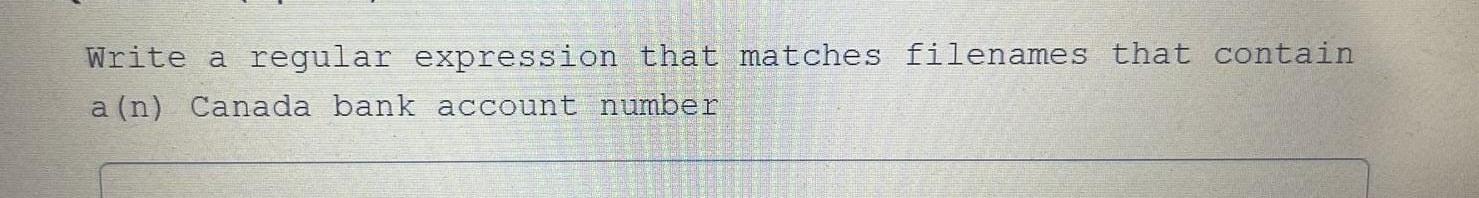 Solved Write a regular expression that matches filenames | Chegg.com