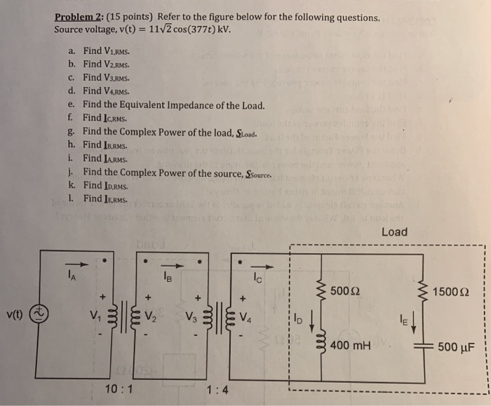 Solved Problem 2: (15 points) Refer to the figure below for | Chegg.com