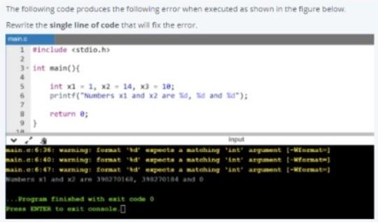 Solved The following code produces the following error when | Chegg.com
