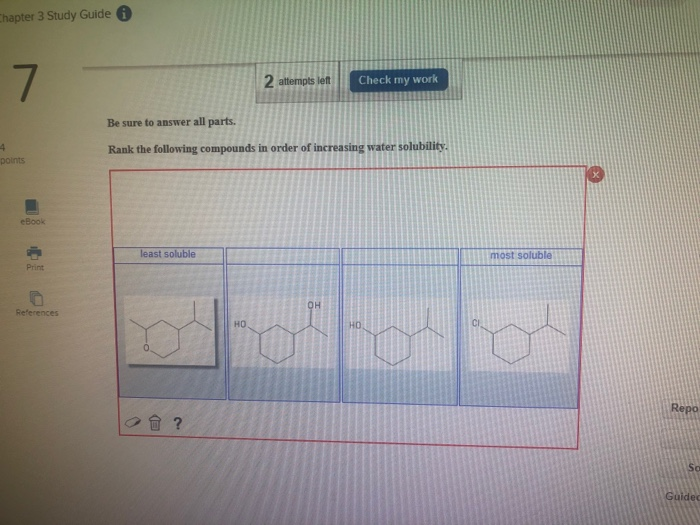 Solved Rank The Following Compounds In Order Of Increasing 9888