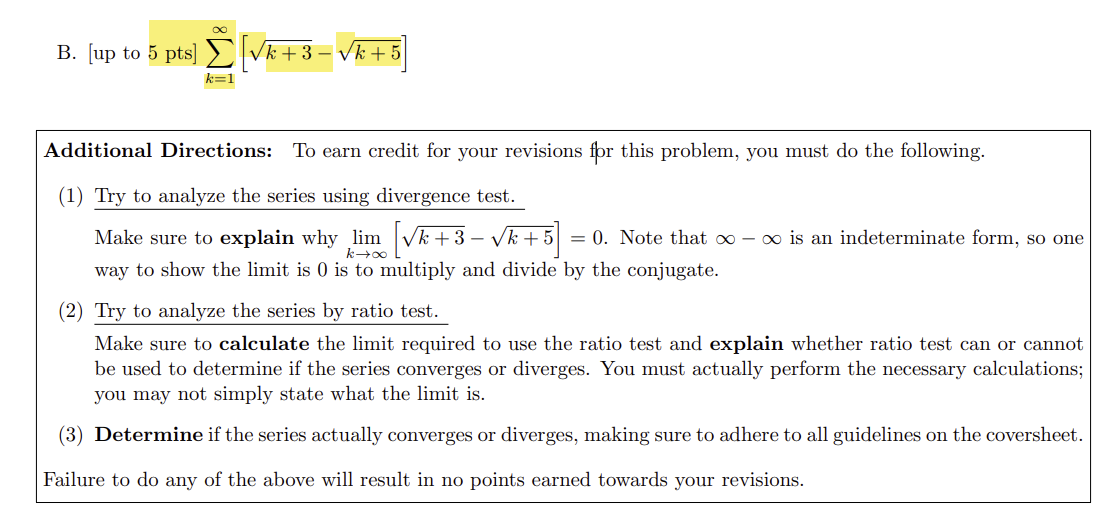 Solved B. ﻿ Additional Directions: To earn credit for your | Chegg.com