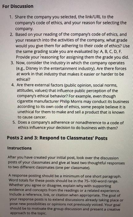 Post 1 Initial Post This Posting Should Be A Minimum Chegg Com