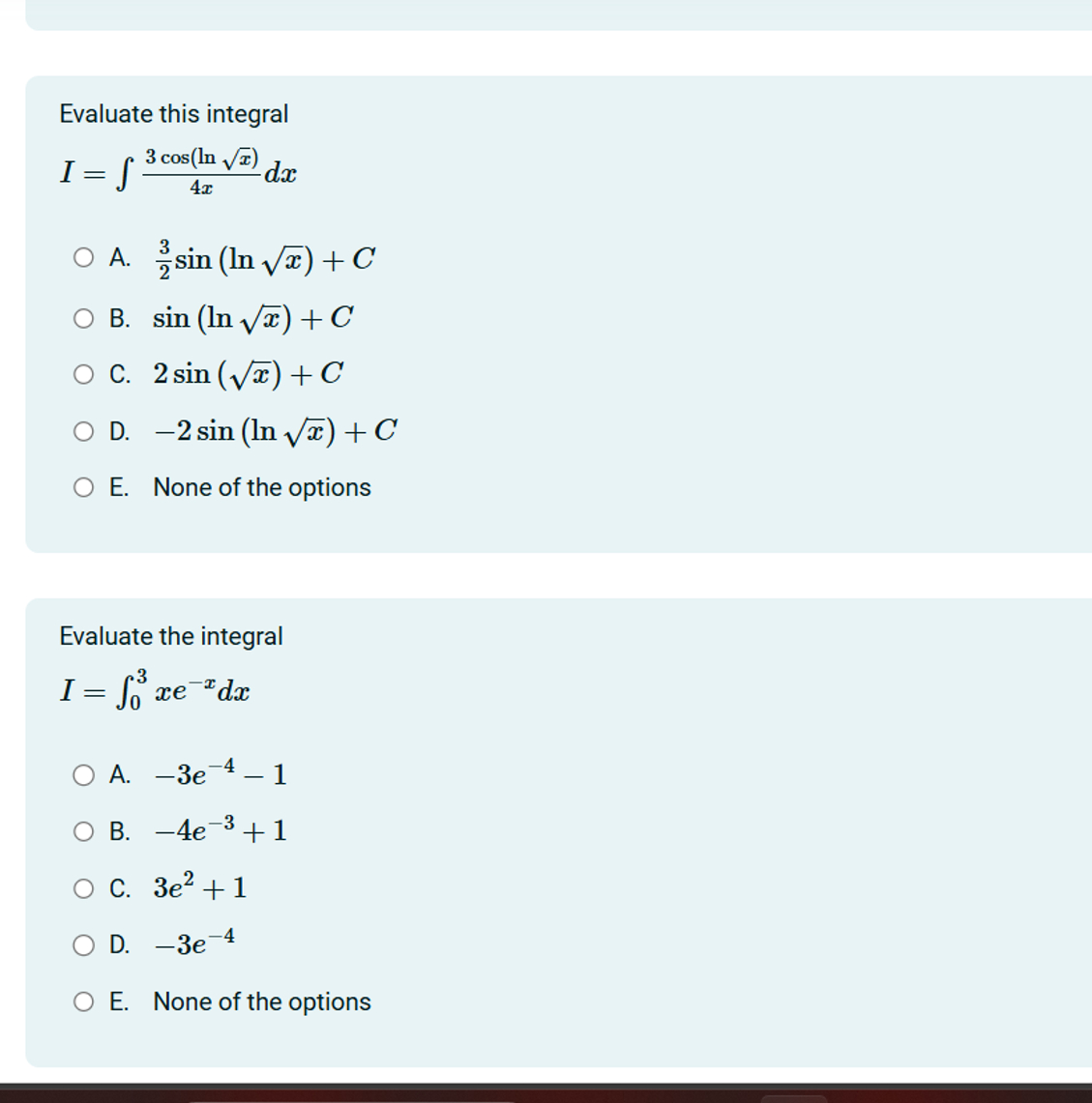 what is the integral of ln sqrt x