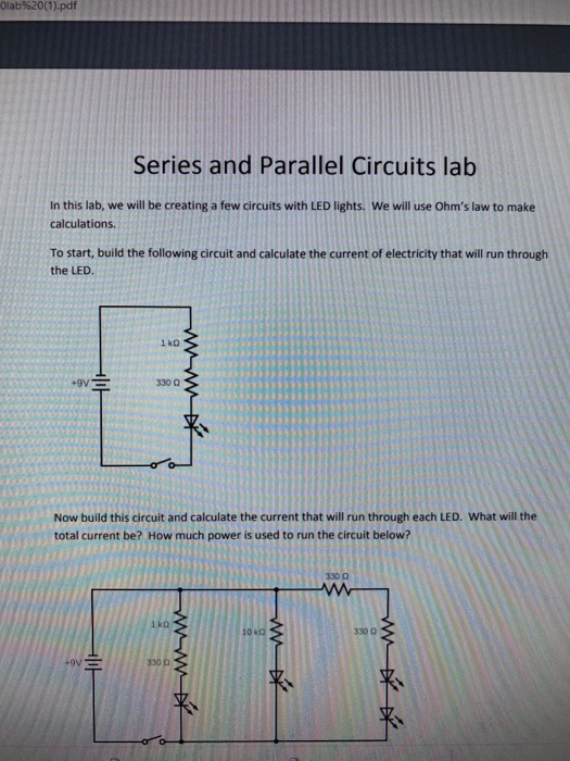Series And Parallel Circuits Calculations Pdf