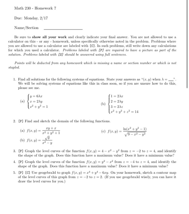 math 230 homework 7