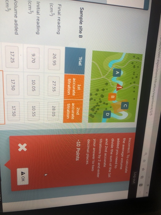 Solved les/screenexperiment/titration/experiment/2/5 Log