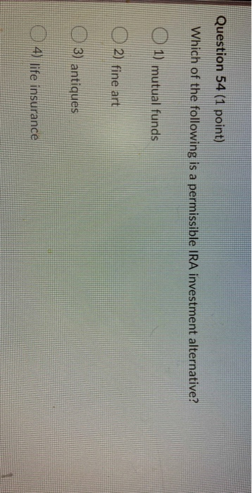 Solved Question 53 (1 point) Which of the following | Chegg.com