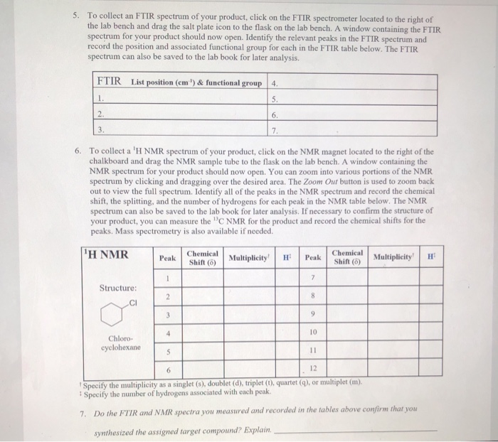 Solved 5. To collect an FTIR spectrum of your product, click | Chegg.com