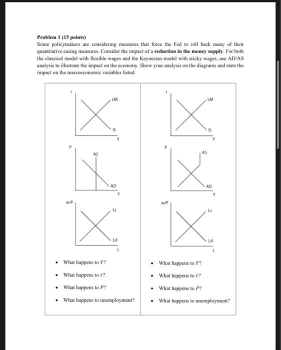 Solved Problem 1 (15 Points) Some Policymakers Are | Chegg.com